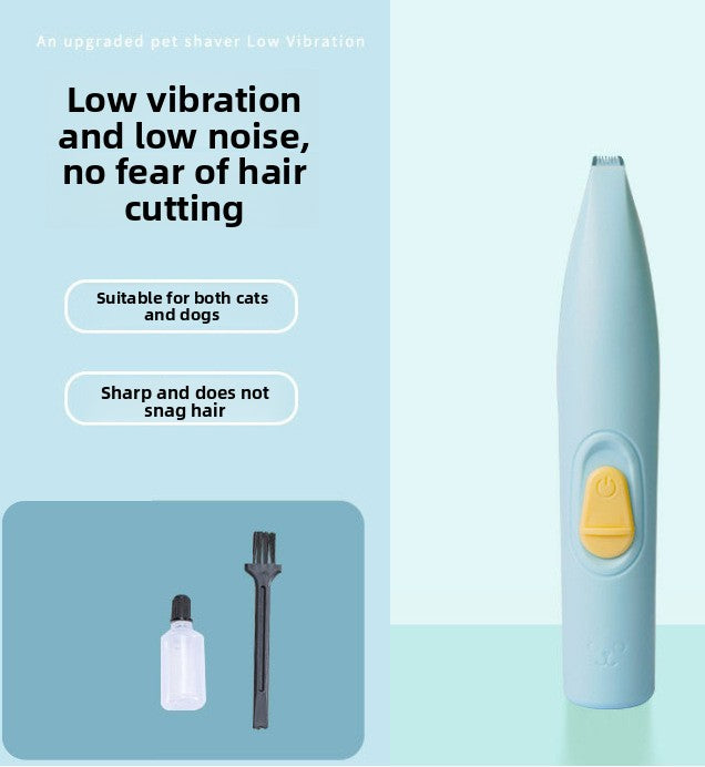 Cordless Dog Grooming Trimmer - Quiet & Low-Vibration