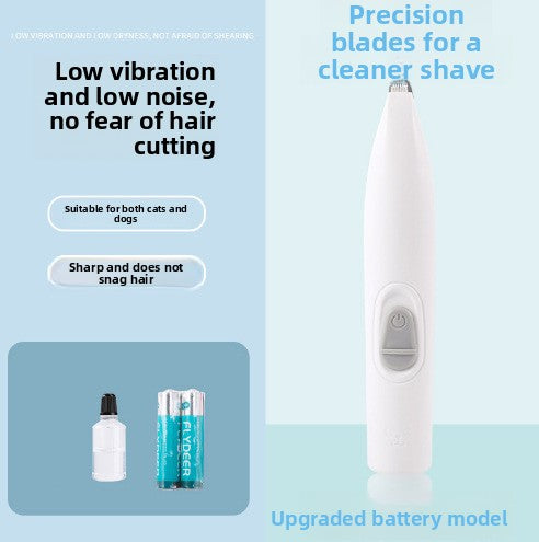 Cordless Dog Grooming Trimmer - Quiet & Low-Vibration