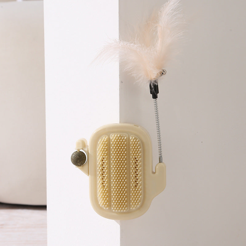 Cat Grooming Brush with Catnip - Massage & De-Shedding